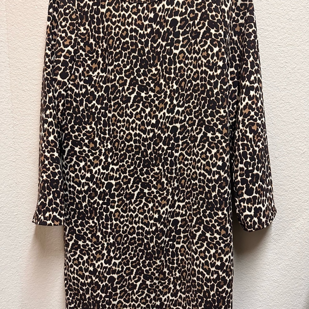 J. Crew Black and Cream Sheath Dress 3/4 Sleeve Night Out